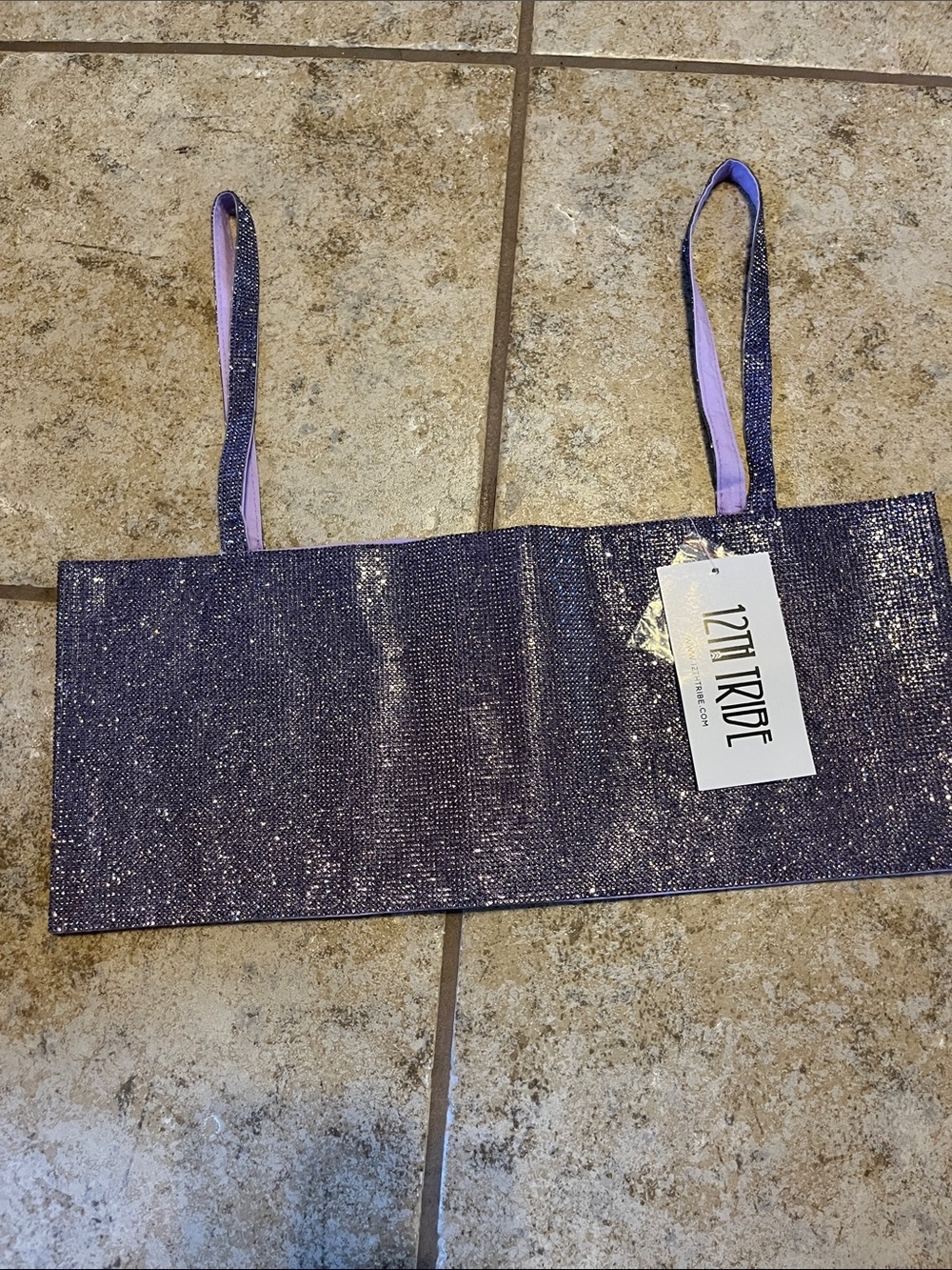 12th Tribe Purple Sparkle Sequin Cami Tank Size Small NWT - Picture 4 of 12